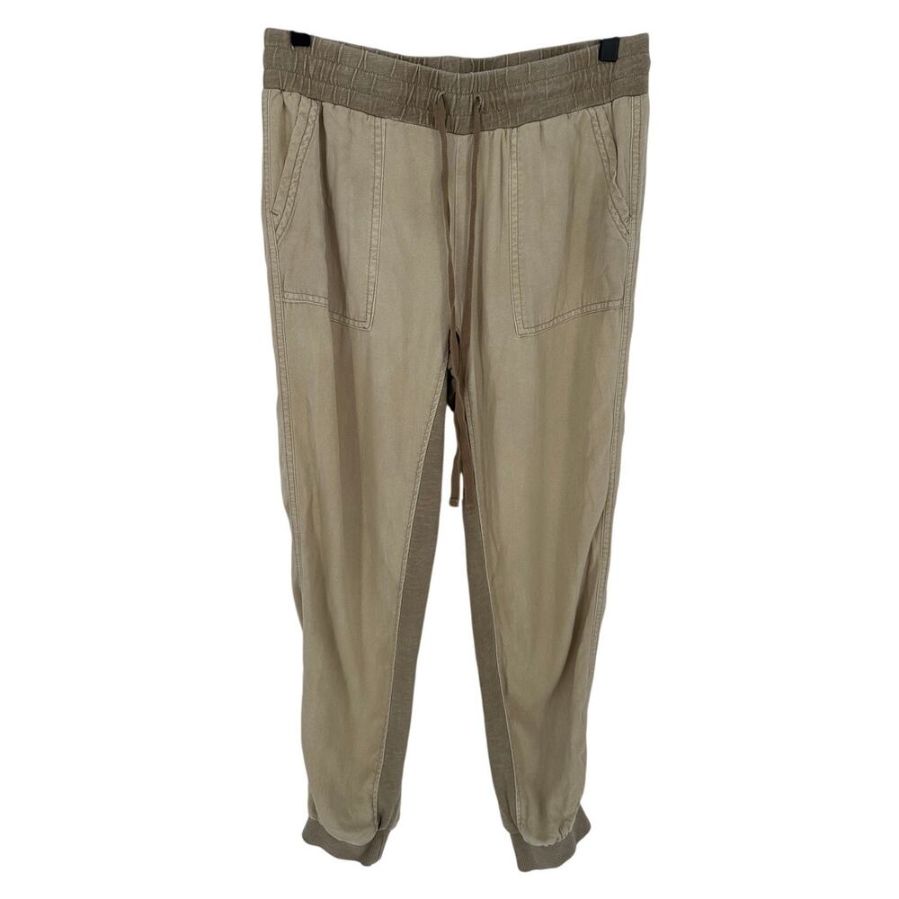 Splendid Lakeside Beige Joggers Elastic Waist High Rise Casual Stretch Tapered S